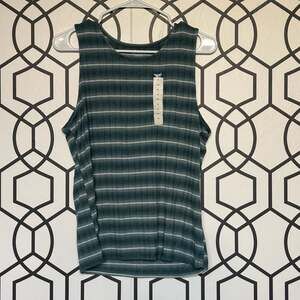New Arizona Jean Co Striped Ribbed Tank Top Size 0X